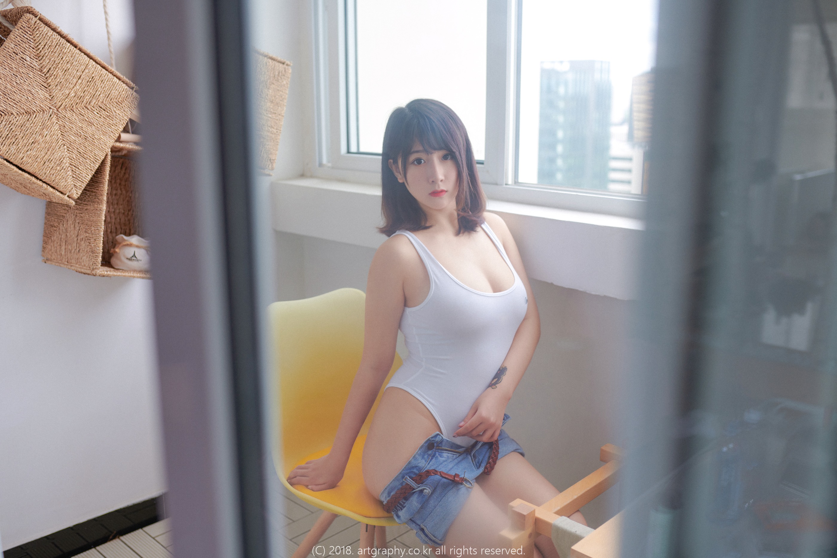 图片[1]-猫九酱 – NO.002 白色连体衣 [34P]-XikXak